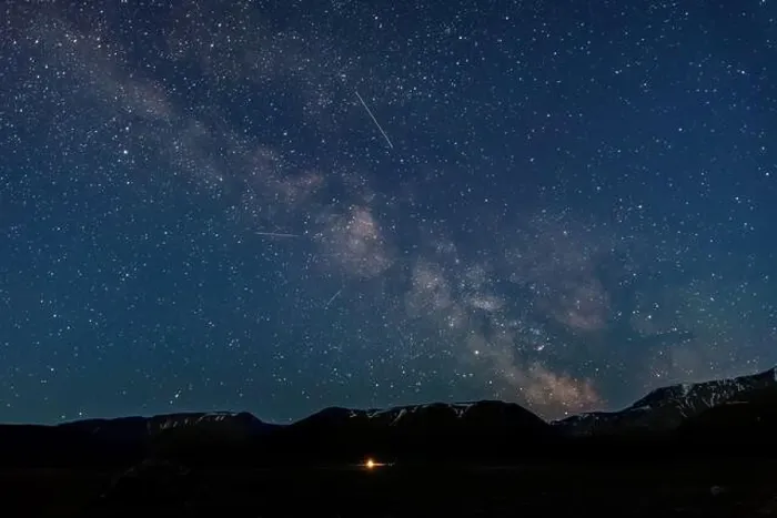 Framed Print : Night panorama of the starry sky with the Milky Way galaxy Framed Print : Night panorama of the starry sky with the Milky Way galaxy