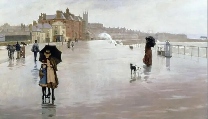 Framed Print : Norman Garstin - It Raineth Every Day 1889 Framed Print : Norman Garstin - It Raineth Every Day 1889
