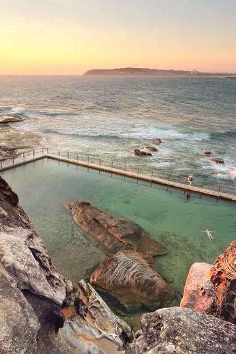 Framed Print : North Curl Curl Rockpool summer morning Framed Print : North Curl Curl Rockpool summer morning