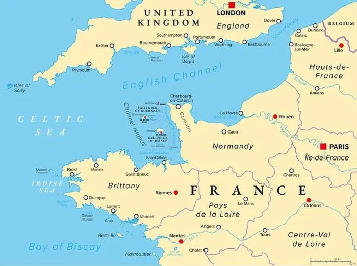 Framed Print : Northern France, political map Framed Print : Northern France, political map