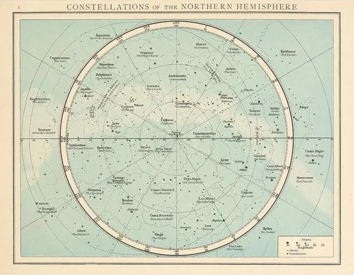 Framed Print : Northern Hemisphere constellations. Night sky. Star chart. THE TIMES 1895 map Framed Print : Northern Hemisphere constellations. Night sky. Star chart. THE TIMES 1895 map