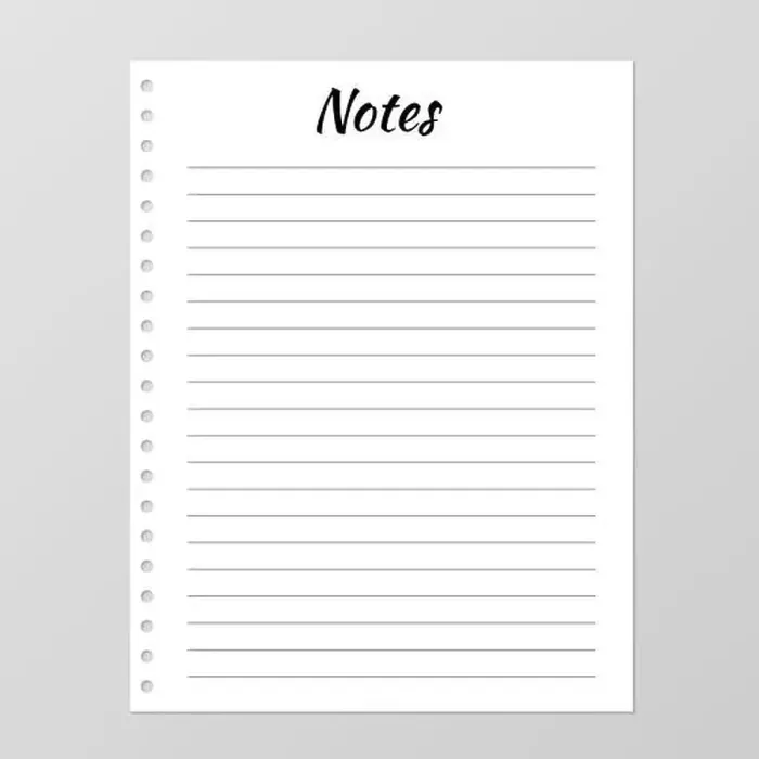 Framed Print : Notes list template. Daily planner page Framed Print : Notes list template. Daily planner page