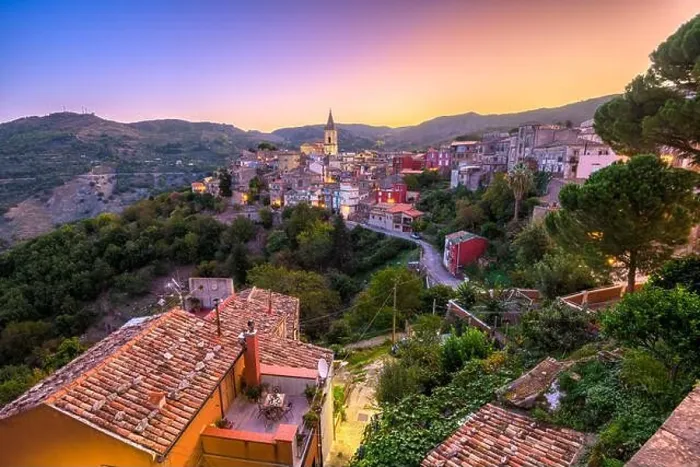 Framed Print : Novara di Sicilia, Sicily, Italy village at dawn Framed Print : Novara di Sicilia, Sicily, Italy village at dawn