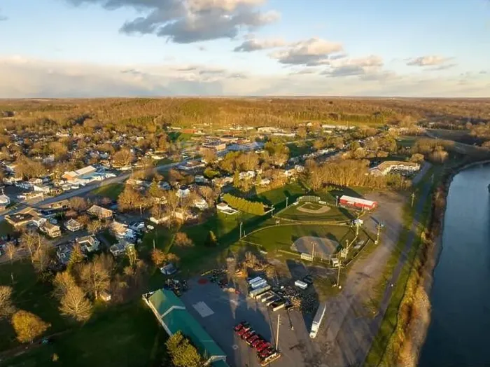 Framed Print : November 20, 2022 Afternoon fall, autumn aerial drone photo of the Hamlet of Lyons New York, USA Framed Print : November 20, 2022 Afternoon fall, autumn aerial drone photo of the Hamlet of Lyons New York, USA