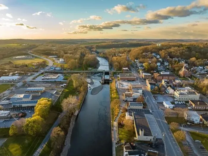 Framed Print : November 20, 2022 Afternoon fall, autumn aerial drone photo of the Hamlet of Lyons New York, USA Framed Print : November 20, 2022 Afternoon fall, autumn aerial drone photo of the Hamlet of Lyons New York, USA