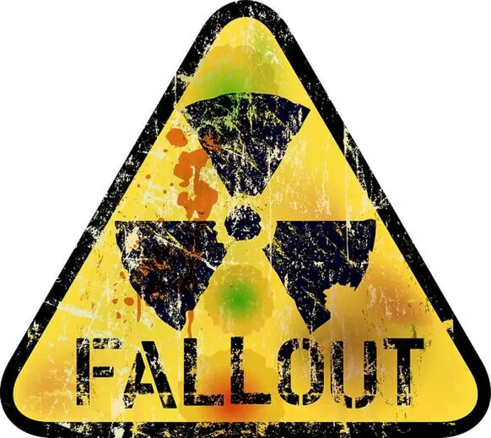 Framed Print : nuclear fallout warning sign, vector illustration Framed Print : nuclear fallout warning sign, vector illustration
