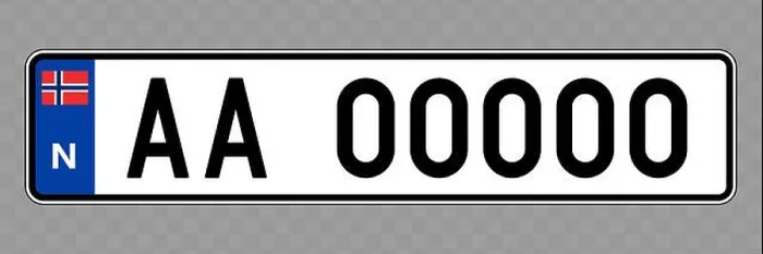 Framed Print : Number plate. Vehicle registration plates of Norway
