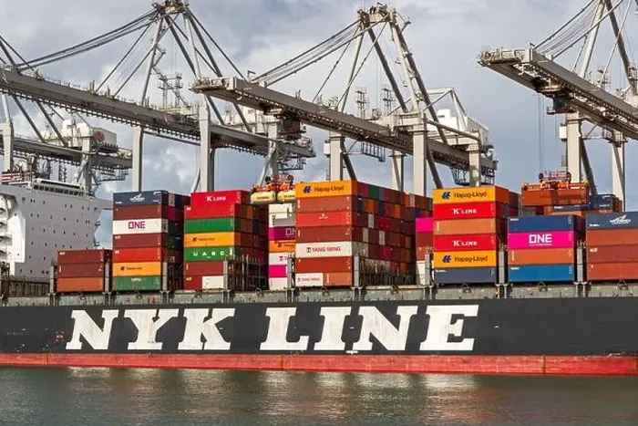 Framed Print : Nyk Line container ship is being loaded by cranes in the Port of Rotterdam. The Netherlands - September 8, 2019 Framed Print : Nyk Line container ship is being loaded by cranes in the Port of Rotterdam. The Netherlands - September 8, 2019