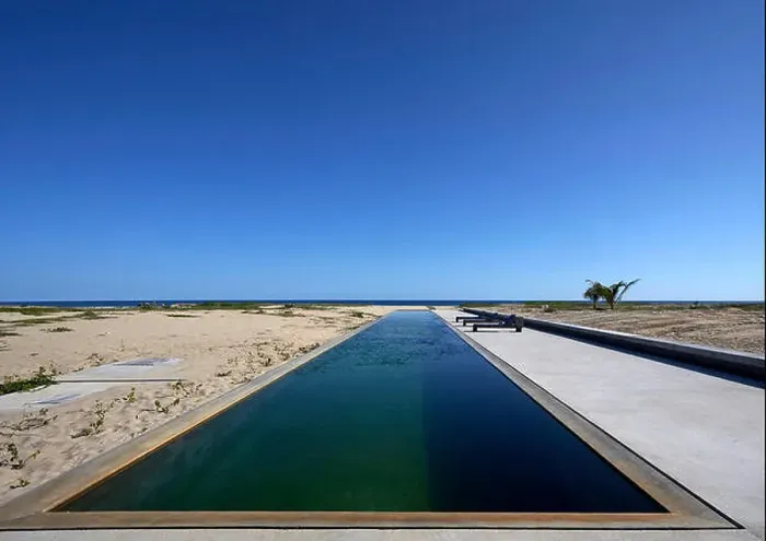 Framed Print : Ocean side view showing pool. Casa Wabi, Puerto Escondido, Mexico. Architect: Tadao Ando, 2015 Framed Print : Ocean side view showing pool. Casa Wabi, Puerto Escondido, Mexico. Architect: Tadao Ando, 2015