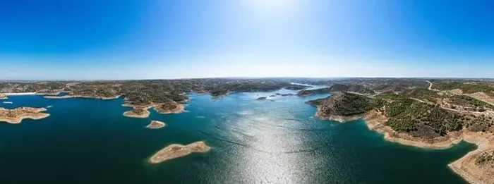 Framed Print : The Odeleite Dam, located in the municipality of Castro Marim in the Algarve Framed Print : The Odeleite Dam, located in the municipality of Castro Marim in the Algarve