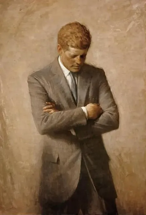 Framed Print : Official White House portrait of John F Kennedy, by Aaron Shikler Framed Print : Official White House portrait of John F Kennedy, by Aaron Shikler