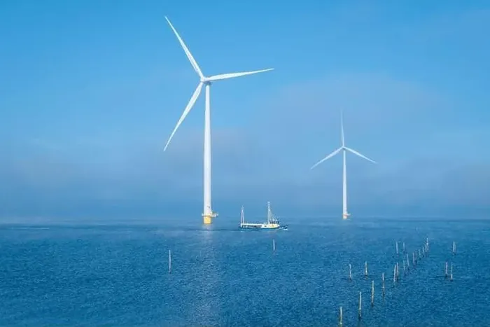 Framed Print : Offshore Windmill farm in the ocean Westermeerwind park Framed Print : Offshore Windmill farm in the ocean Westermeerwind park
