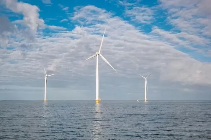 Framed Print : offshore windmill park with clouds and a blue sky, windmill park in the ocean drone aerial view with wind turbine Framed Print : offshore windmill park with clouds and a blue sky, windmill park in the ocean drone aerial view with wind turbine