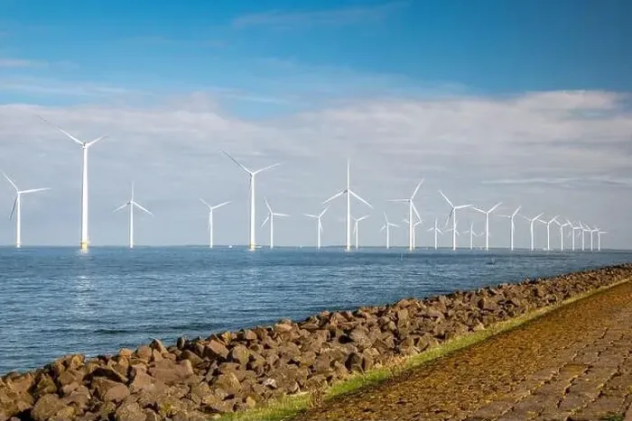 Framed Print : offshore windmill park with clouds and a blue sky, windmill park in the ocean drone aerial view with wind turbine Framed Print : offshore windmill park with clouds and a blue sky, windmill park in the ocean drone aerial view with wind turbine