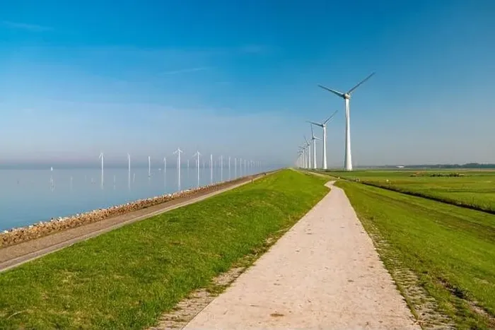 Framed Print : offshore windmill park with clouds and a blue sky, windmill park in the ocean drone aerial view with wind turbine Framed Print : offshore windmill park with clouds and a blue sky, windmill park in the ocean drone aerial view with wind turbine
