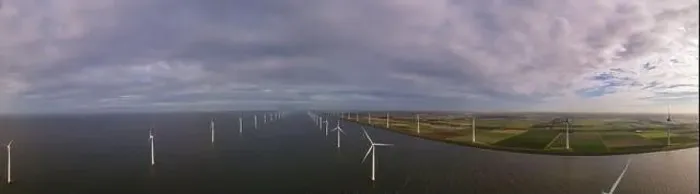 Framed Print : offshore windmill park with clouds and a blue sky, windmill park in the ocean drone aerial view with wind turbine Framed Print : offshore windmill park with clouds and a blue sky, windmill park in the ocean drone aerial view with wind turbine
