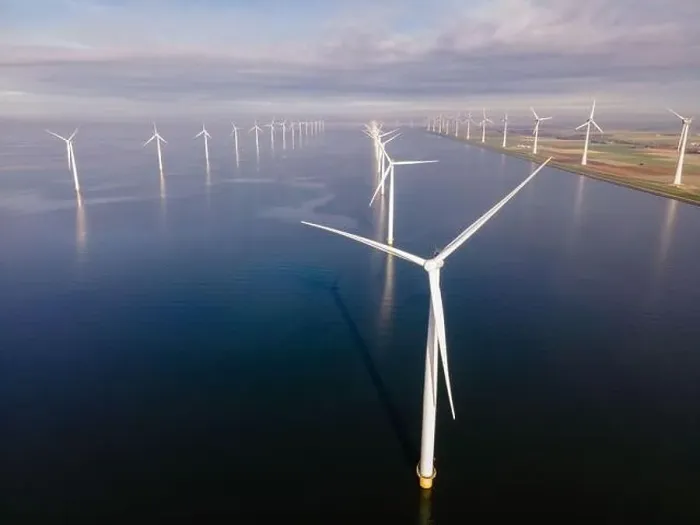 Framed Print : offshore windmill park with clouds and a blue sky, windmill park in the ocean drone aerial view with wind turbine Framed Print : offshore windmill park with clouds and a blue sky, windmill park in the ocean drone aerial view with wind turbine