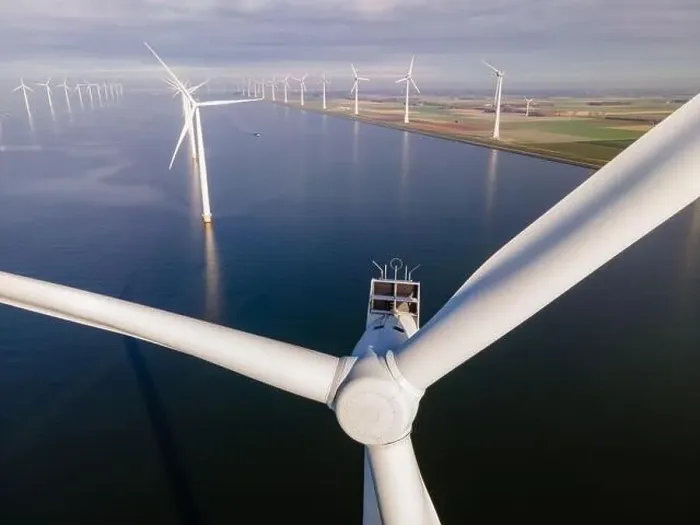 Framed Print : offshore windmill park with clouds and a blue sky, windmill park in the ocean drone aerial view with wind turbine Framed Print : offshore windmill park with clouds and a blue sky, windmill park in the ocean drone aerial view with wind turbine