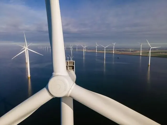 Framed Print : offshore windmill park with clouds and a blue sky, windmill park in the ocean drone aerial view with wind turbine Framed Print : offshore windmill park with clouds and a blue sky, windmill park in the ocean drone aerial view with wind turbine