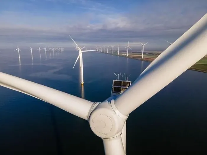 Framed Print : offshore windmill park with clouds and a blue sky, windmill park in the ocean drone aerial view with wind turbine Framed Print : offshore windmill park with clouds and a blue sky, windmill park in the ocean drone aerial view with wind turbine