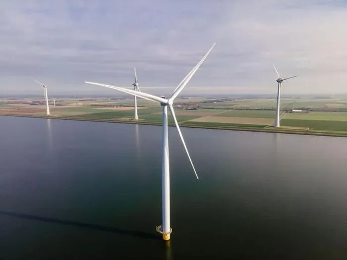 Framed Print : offshore windmill park with clouds and a blue sky, windmill park in the ocean drone aerial view with wind turbine Framed Print : offshore windmill park with clouds and a blue sky, windmill park in the ocean drone aerial view with wind turbine