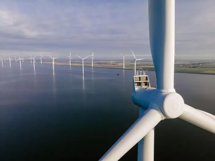 Framed Print : offshore windmill park with clouds and a blue sky, windmill park in the ocean drone aerial view with wind turbine Framed Print : offshore windmill park with clouds and a blue sky, windmill park in the ocean drone aerial view with wind turbine