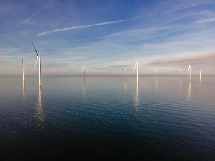 Framed Print : offshore windmill park with clouds and a blue sky, windmill park in the ocean drone aerial view with wind turbine Framed Print : offshore windmill park with clouds and a blue sky, windmill park in the ocean drone aerial view with wind turbine