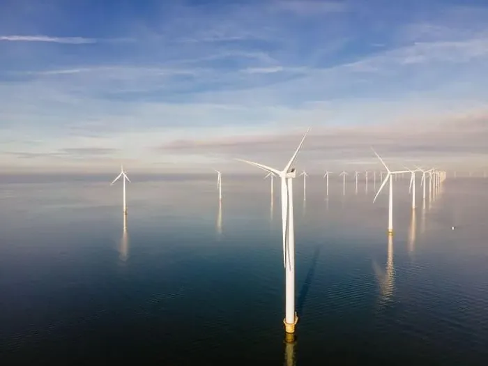 Framed Print : offshore windmill park with clouds and a blue sky, windmill park in the ocean drone aerial view with wind turbine Framed Print : offshore windmill park with clouds and a blue sky, windmill park in the ocean drone aerial view with wind turbine