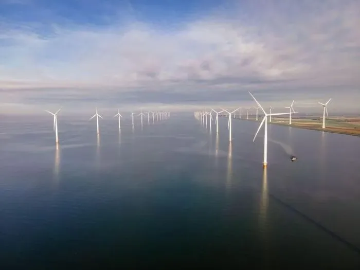 Framed Print : offshore windmill park with clouds and a blue sky, windmill park in the ocean drone aerial view with wind turbine Framed Print : offshore windmill park with clouds and a blue sky, windmill park in the ocean drone aerial view with wind turbine