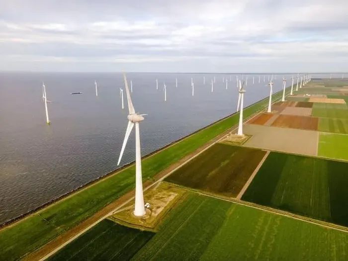 Framed Print : offshore windmill park with clouds and a blue sky, windmill park in the ocean drone aerial view with wind turbine Framed Print : offshore windmill park with clouds and a blue sky, windmill park in the ocean drone aerial view with wind turbine
