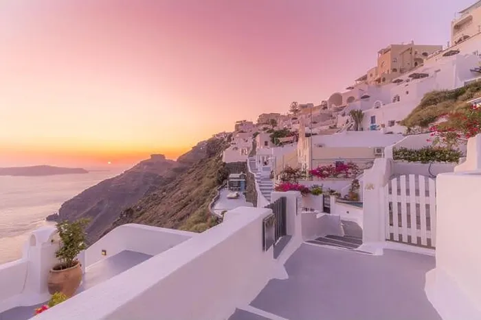 Framed Print : Oia village at night, Santorini island. Famous travel landscape, luxury vacation destination scenic. Beautiful view of fabulous picturesque village Framed Print : Oia village at night, Santorini island. Famous travel landscape, luxury vacation destination scenic. Beautiful view of fabulous picturesque village