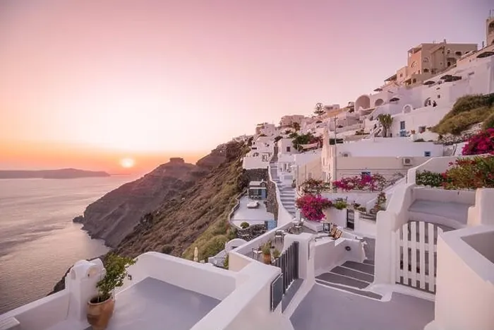 Framed Print : Oia village at night, Santorini island. Famous travel landscape, luxury vacation destination scenic. Beautiful view of fabulous picturesque village Framed Print : Oia village at night, Santorini island. Famous travel landscape, luxury vacation destination scenic. Beautiful view of fabulous picturesque village