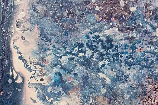 Oil abstract painting. Dark background. Water splashes