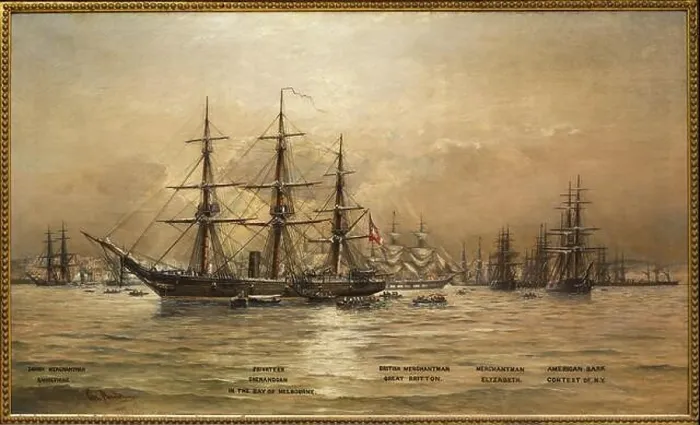Framed Print : Oil painting of the CSS Shenandoah by Christian Poulsen, circa 1865 Framed Print : Oil painting of the CSS Shenandoah by Christian Poulsen, circa 1865
