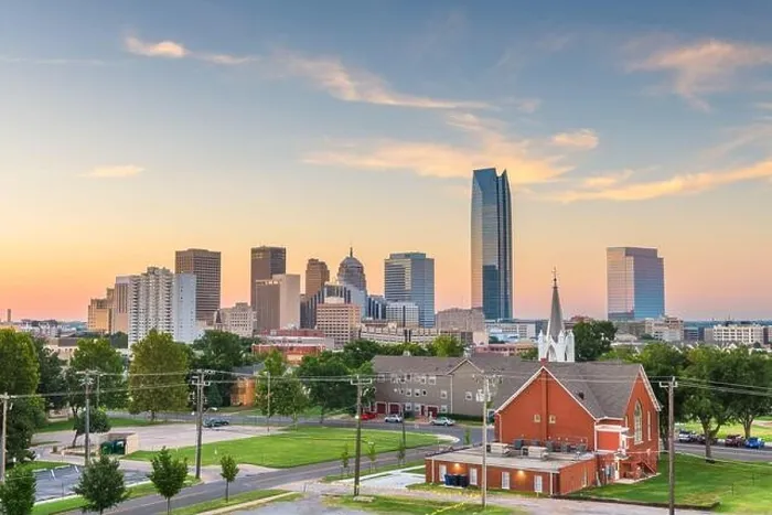 Framed Print : Oklahoma City, Oklahoma, USA downtown skyline at twilight Framed Print : Oklahoma City, Oklahoma, USA downtown skyline at twilight