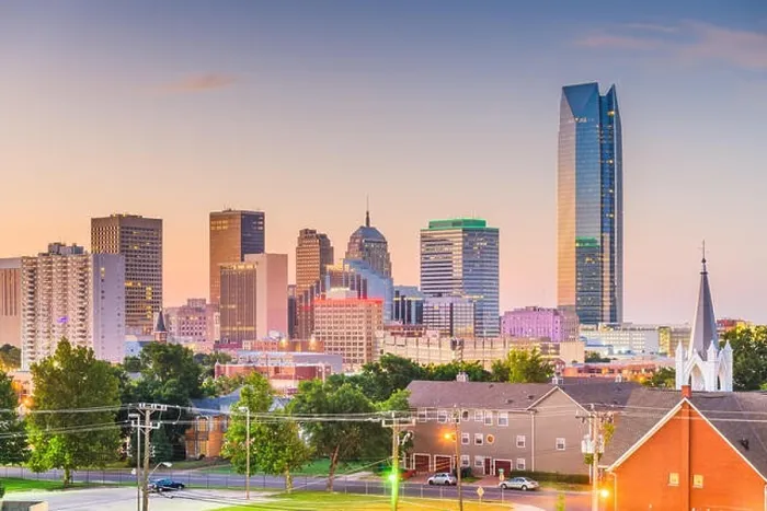 Framed Print : Oklahoma City, Oklahoma, USA downtown skyline at twilight Framed Print : Oklahoma City, Oklahoma, USA downtown skyline at twilight