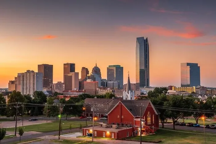 Framed Print : Oklahoma City, Oklahoma, USA downtown skyline at twilight Framed Print : Oklahoma City, Oklahoma, USA downtown skyline at twilight