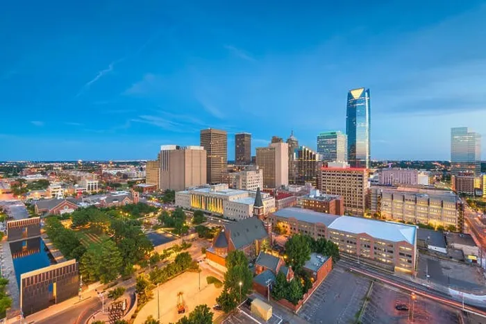 Framed Print : Oklahoma City, Oklahoma, USA downtown skyline at twilight Framed Print : Oklahoma City, Oklahoma, USA downtown skyline at twilight