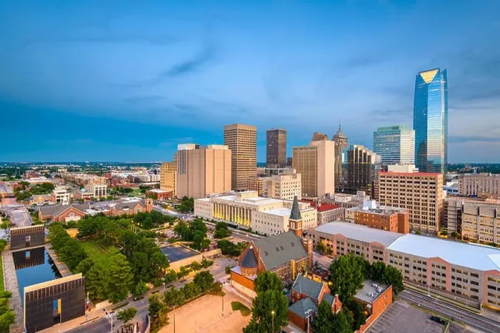 Framed Print : Oklahoma City, Oklahoma, USA downtown skyline at twilight Framed Print : Oklahoma City, Oklahoma, USA downtown skyline at twilight