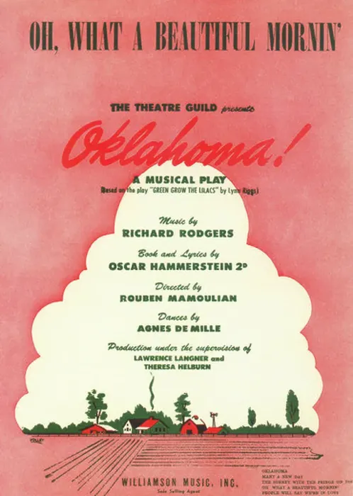 Framed Print : Oklahoma! Oh What a Beautiful Morning musical vintage poster, 1943 - Editorial use only Framed Print : Oklahoma! Oh What a Beautiful Morning musical vintage poster, 1943 - Editorial use only