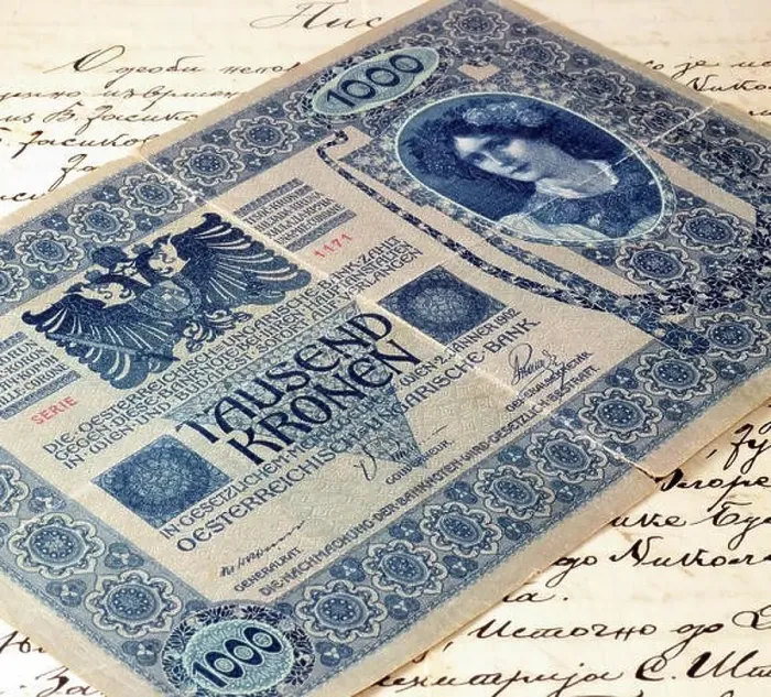 Framed Print : Old Austro-Hungarian paper money Framed Print : Old Austro-Hungarian paper money