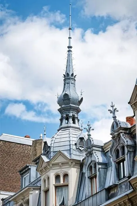 Framed Print : old building with ornamented gables and onion dom in the style of historicism in the belgian quarter of cologne Framed Print : old building with ornamented gables and onion dom in the style of historicism in the belgian quarter of cologne