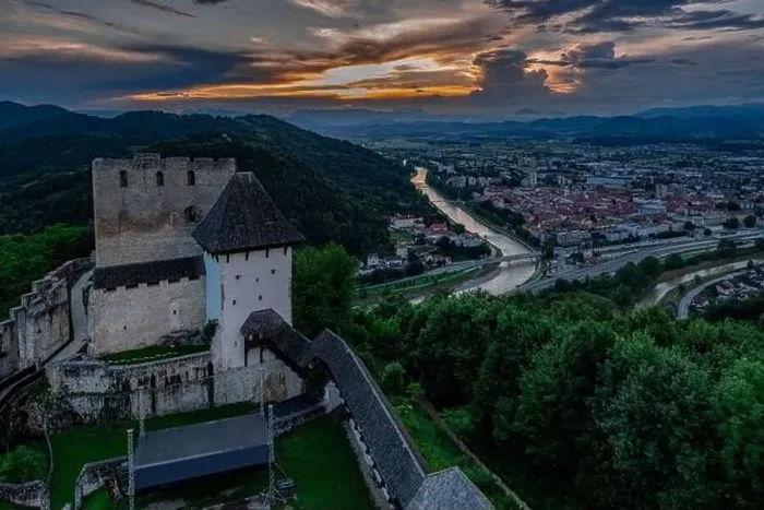 Framed Print : Old castle Celje at sunset Framed Print : Old castle Celje at sunset