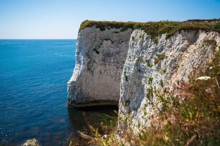 Framed Print : Old Harry Rocks are three chalk formations Framed Print : Old Harry Rocks are three chalk formations