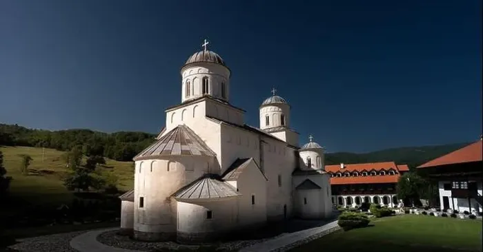 Framed Print : Old Orthodox monastery during a sunny day, Serbia. Mileševo Monastery Framed Print : Old Orthodox monastery during a sunny day, Serbia. Mileševo Monastery