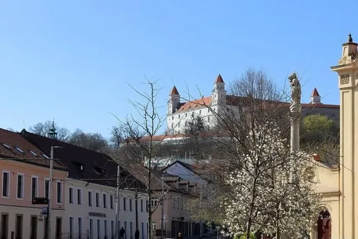 Framed Print : Old town of Bratislava, Slovakia on sunny spring day Framed Print : Old town of Bratislava, Slovakia on sunny spring day