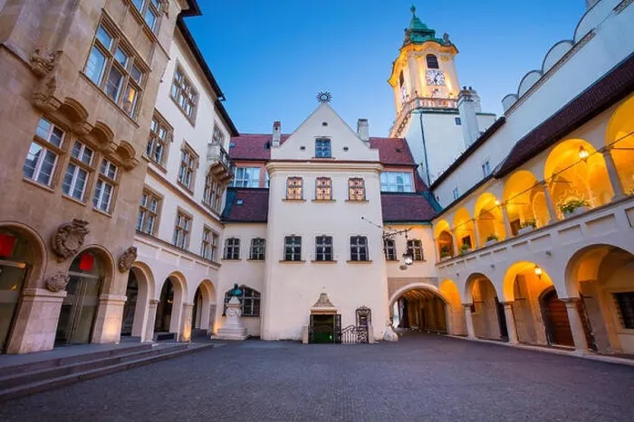 Framed Print : Old Town Hall in Bratislava. Image of Town Hall Buildings and Clock Tower of Main City Square in Old Town Bratislava, Slovakia Framed Print : Old Town Hall in Bratislava. Image of Town Hall Buildings and Clock Tower of Main City Square in Old Town Bratislava, Slovakia