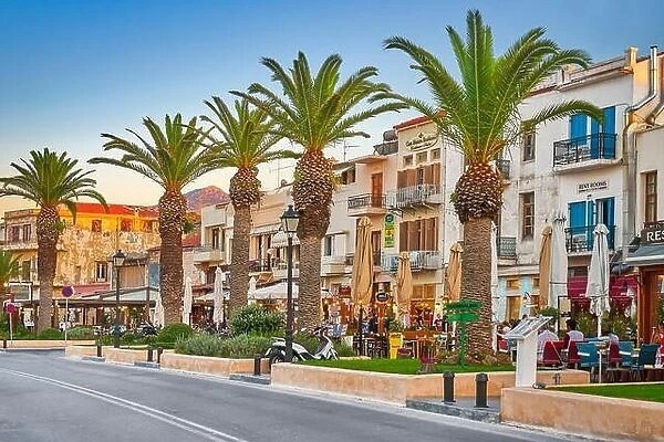 Old town promenade, Rethymno, Crete Island, Greece