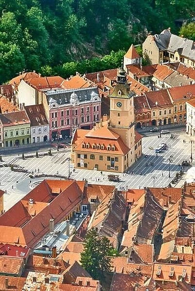 Old town square in Brasov, Transylvania, Romania