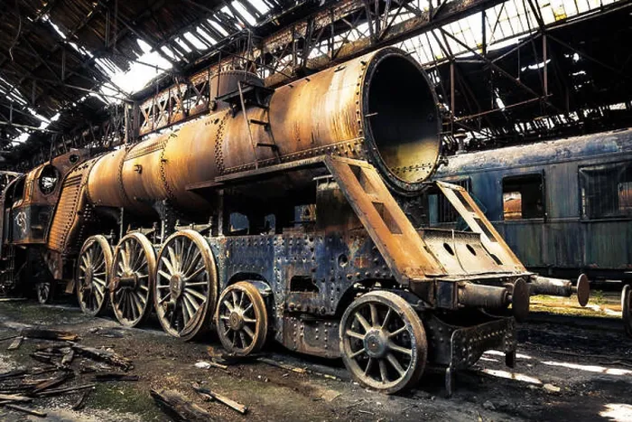 Framed Print : Old trains at abandoned train depot Framed Print : Old trains at abandoned train depot